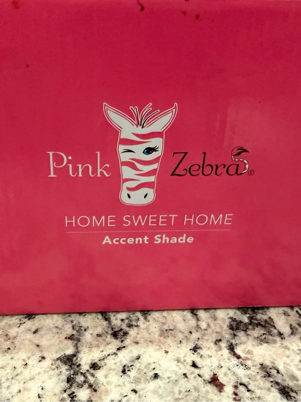 Pink Zebra Accent Home Sweet Home Accent Shade